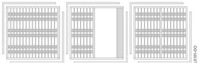 LX101-OO Laser Cut Sliding Security Grilles OO/4mm/1:76