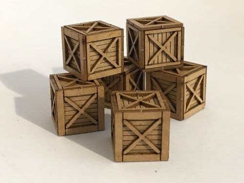 LX112-OO 3ft x 3ft Wooden Shipping Crate (Pack of 6) OO/4mm/1:76