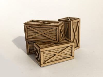 LX113-OO 6ft x 3ft Wooden Shipping Crate (Pack of 4) OO/4mm/1:76