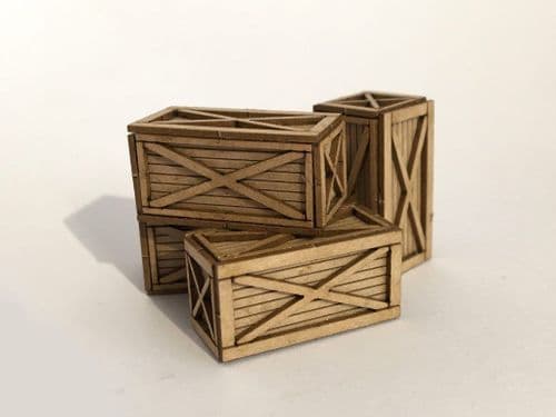 LX113-OO 6ft x 3ft Wooden Shipping Crate (Pack of 4) OO/4mm/1:76