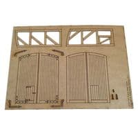 Arched Top N Gauge Engine Shed Doors LX121-N