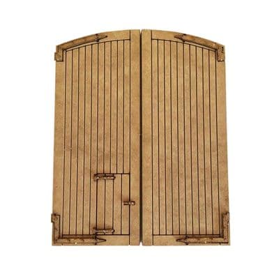 LX121-N Engine Shed Doors Arched Top Set 1 N/2mm/1:148