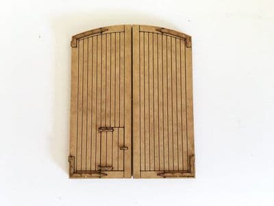 LX121-OO Engine Shed Doors Arched Top Set 1 OO/4mm/1:76