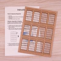 LX125-OO Arched Top Industrial Windows 18mm x 32mm (Pack of 12) OO/4mm/1:76