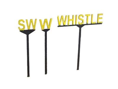 LX131-O Whistle/Sound Whistle Signs (Pack of 11) O/7mm/1:43