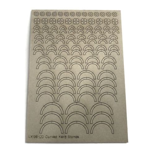 LX136-OO Assorted Curved Kerb Stones - OO/4mm/1:76