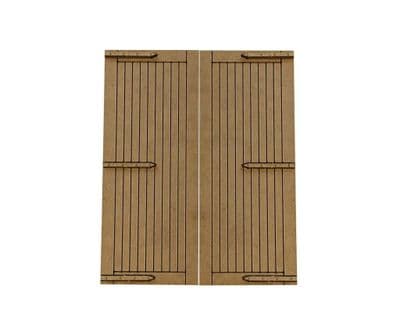 LX147-OO Goods Shed/Engine Shed Doors Set 1 OO/4mm/1:76