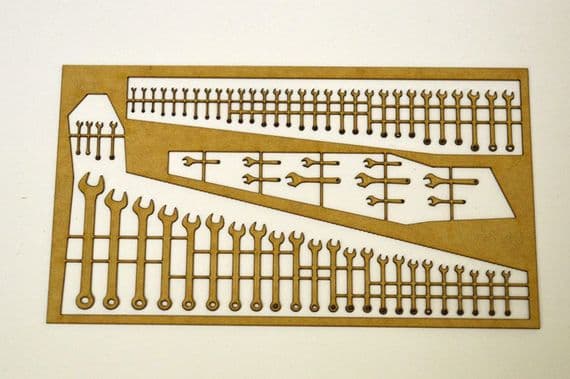LX160-35 Laser Cut Spanners/Wrenches 1:35/1:43/O/7mm