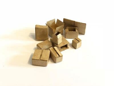 LX165-24 Laser Cut Miniature Cardboard Boxes (Pack of 9) - 1:35 & 1:24 Scale