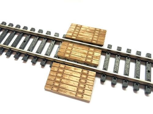 LX184-OO Weathered Sleeper Barrow Crossing/Foot Crossing Kit OO/HO