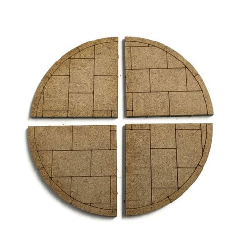 LX218-OO Laser Cut MDF 90 Degree Pavement Corners (Pack of 4) - OO/4mm/1:76