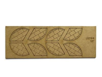 LX219-N Laser Cut 120 Degree Pavement Corners (Pack of 8) - N/2mm/1:148