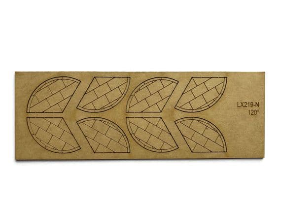 LX219-N Laser Cut 120 Degree Pavement Corners (Pack of 8) - N/2mm/1:148