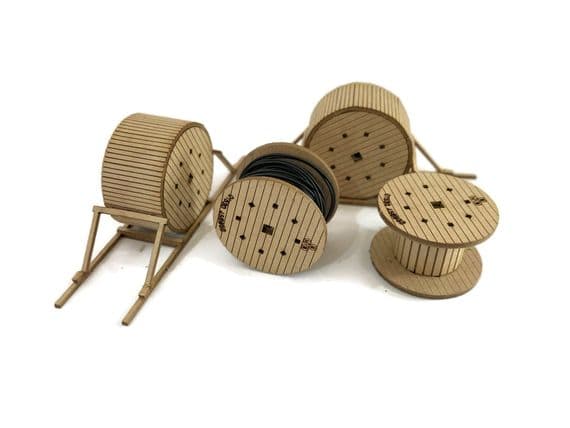 LX231-OO Large Cable Drums Wagon / Lorry Load - OO/4mm/1:76