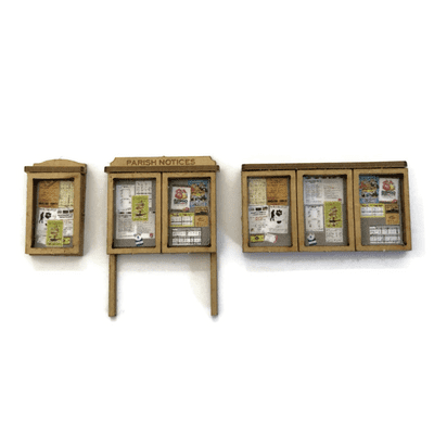LX239-OO Parish / Village / Church Noticeboards (Pack of 6) OO/4mm/1:76