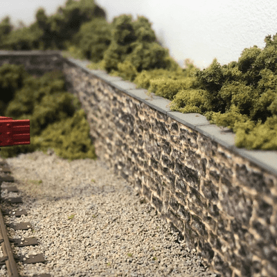 LX244-OO Coping Stones For Walls (Pack of 20 Strips) OO/4mm/1:76