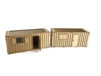 LX246-OO 20ft Shipping Container Site Office Kit (Pack of 2) OO/4mm/1:76