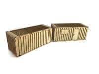 LX246-OO 20ft Shipping Container Site Office Kit (Pack of 2) OO/4mm/1:76