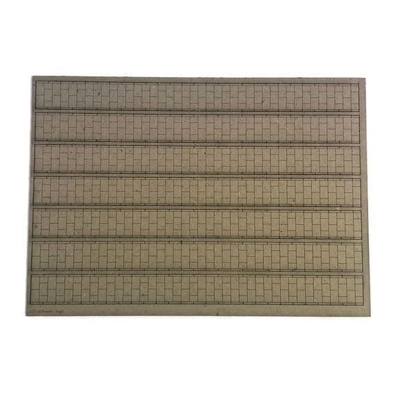Laser Cut Grey Slabbed Model Railway Pavement Strips - TT:120 Scale - Scale Model Scenery