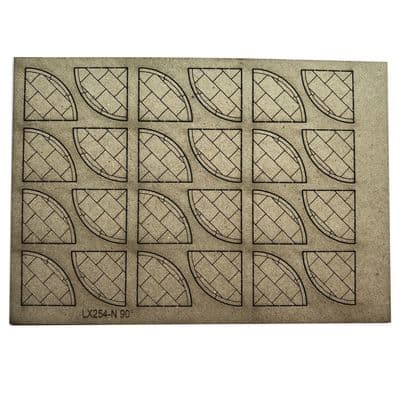 LX254-N Laser Cut Card 90 Degree Pavement Corners (Pack of 24) - N/2mm/1:148