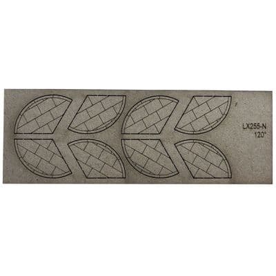 LX255-N Laser Cut Card 120 Degree Pavement Corners (Pack of 8) - N/2mm/1:148