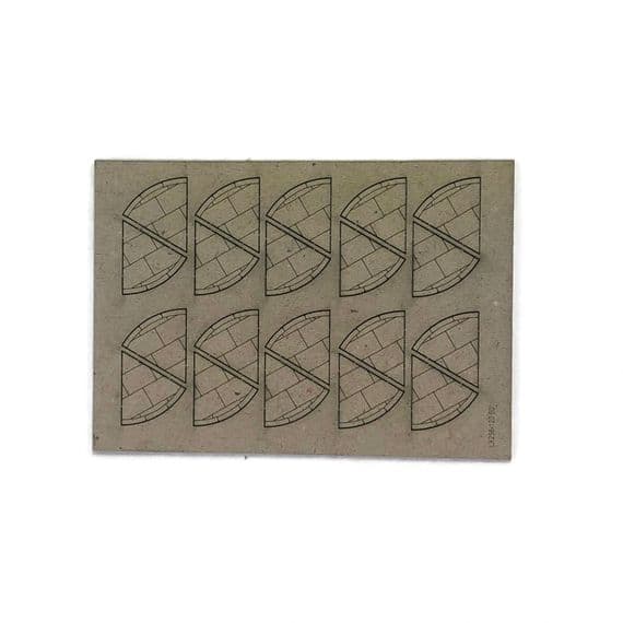 60 Degree Concete Slab Pavement Corners For TT:120 Scale Model Railway