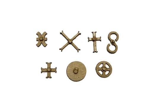 LX257-OO Traditional Wall Tie Pattress Plates (Pack of 94) - OO/4mm/1:76