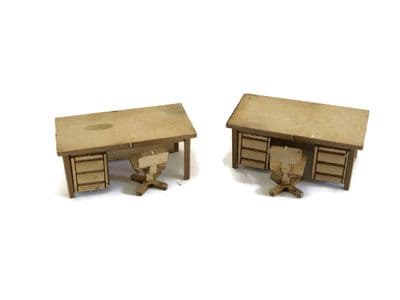LX284-OO Office Desks & Chairs (Pack of 6) - OO/4mm/1:76