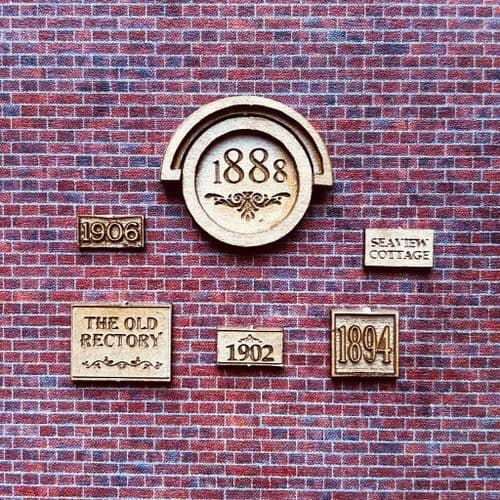 LX287-OO Building Date Stones & House Names (Pack of 26) - OO/4mm/1:76
