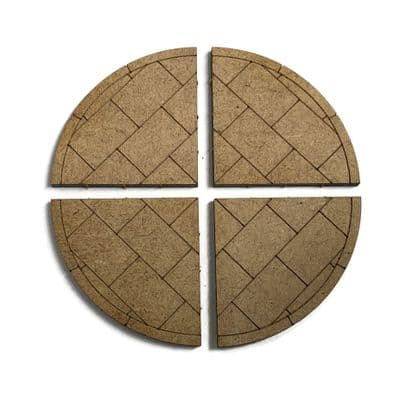 LX301-OO Laser Cut MDF 90 Degree Pavement Corners (Pack of 4) - OO/4mm/1:76