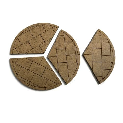 LX302-OO Laser Cut MDF 120 Degree Pavement Corners (Pack of 4) - OO/4mm/1:76