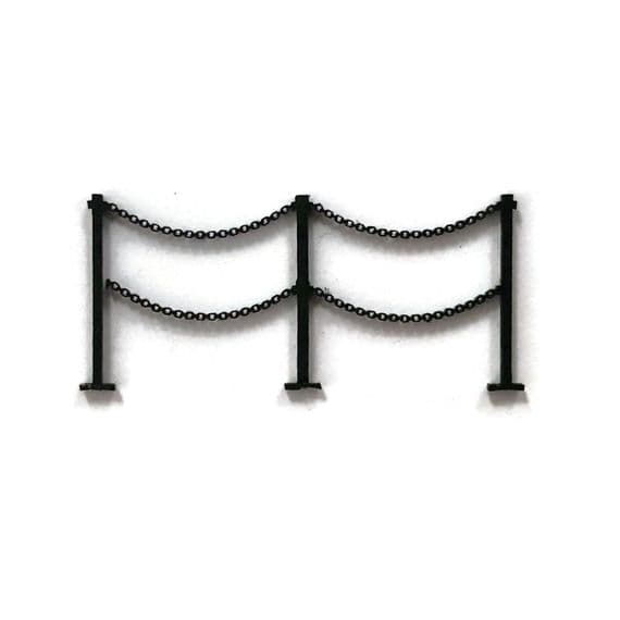LX371-OO Chain Safety Railings For Depots Etc (Pack of 12) - OO/4mm/1:76