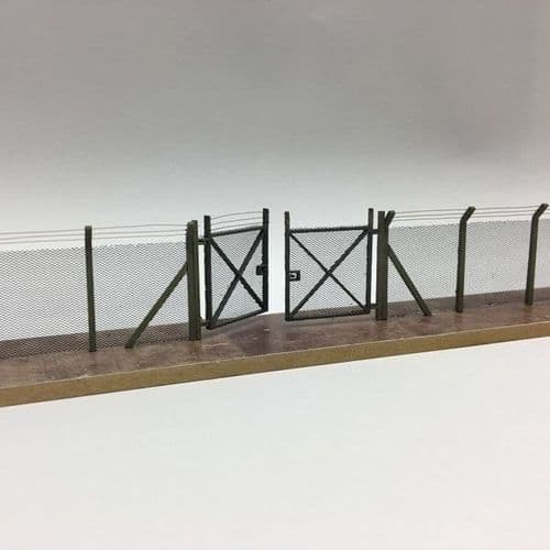 LX373-OO Laser Cut Fence Posts For Chain-link Security Fencing (Posts only) OO/4mm/1:76
