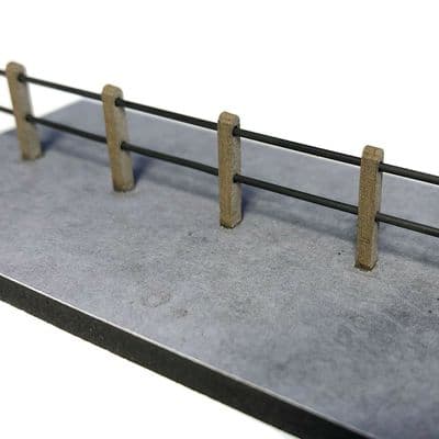 LX380-OO Concrete Barrel Rail Safety Fencing (Double Rail) - OO/4mm/1:76