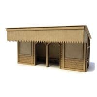 LX384-OO Laser Cut Wooden Platform Shelter - OO/4mm/1:76
