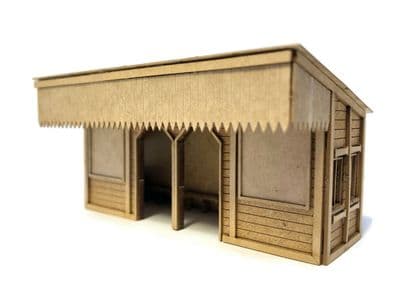 LX384-OO Laser Cut Wooden Platform Shelter - OO/4mm/1:76