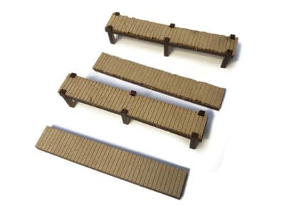 LX386-OO Small Wooden Jetties (Pack of 4) - OO/4mm/1:76