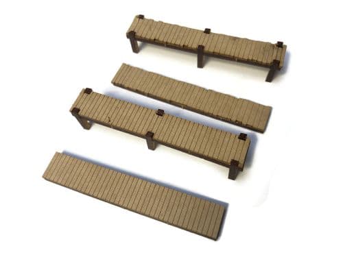 LX386-OO Small Wooden Jetties (Pack of 4) - OO/4mm/1:76