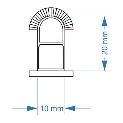LX389-OO Arched Top 2 Pane Sash Windows (Pack of 7) - OO/4mm/1:76