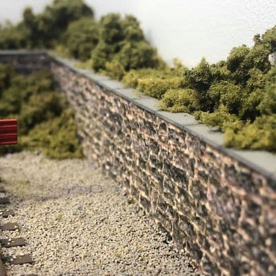 LX412-OO 7.5mm Wide Coping Stones For Walls (Pack of 9 Strips) OO/4mm/1:76