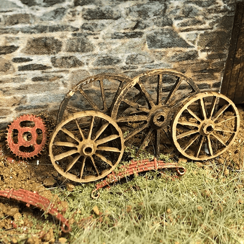 LX437-OO Cart Wheels and Leaf Springs - OO/4mm/1:76