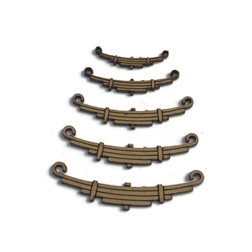 LX445-OO Assorted Leaf Springs (Pack of 46) - OO/4mm/1:76