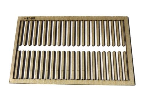 LX467-OO Laser Cut 4ft Wooden Fence Posts (Undrilled & Without Wire) OO/4mm/1:76