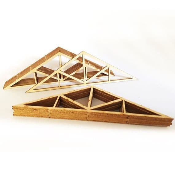LX468-OO Tri-Bearing Roof Truss (70mm pack of 12) OO/4mm/1:76