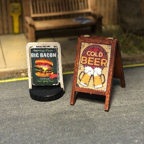 LX470-OO A Frame & Pavement Swing Advertising Signs (Pack of 15) - OO/4mm/1:76