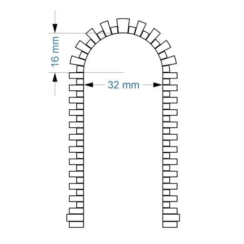 LX482-OO Arched Quoins - 32mm x 16mm  (Pack of 5) - OO/4mm/1:76