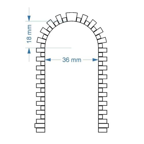 LX490-OO Arched Quoins -36mm x 18mm (Pack of 5) - OO/4mm/1:76