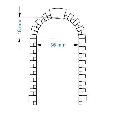 LX491-OO Arched Quoins -36mm x 18mm  (Pack of 5) - OO/4mm/1:76