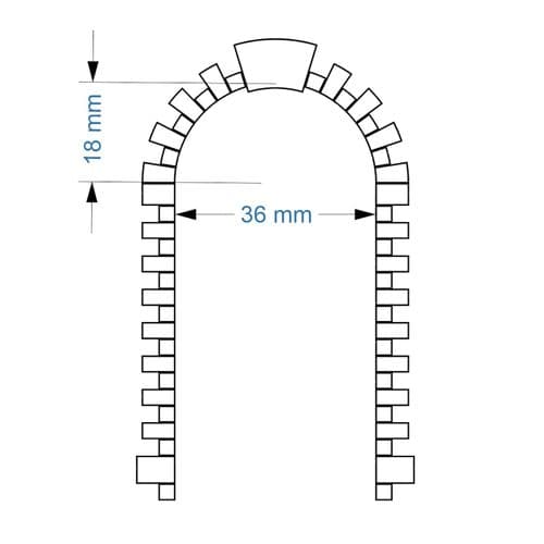 LX491-OO Arched Quoins -36mm x 18mm  (Pack of 5) - OO/4mm/1:76