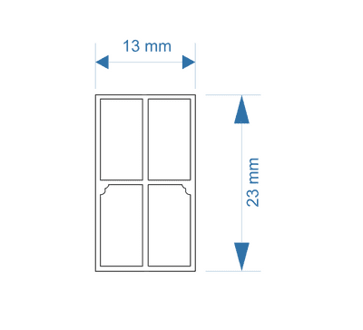 LX561-OO 4 Pane Sash Windows (Pack of 10) OO/4mm/1:76